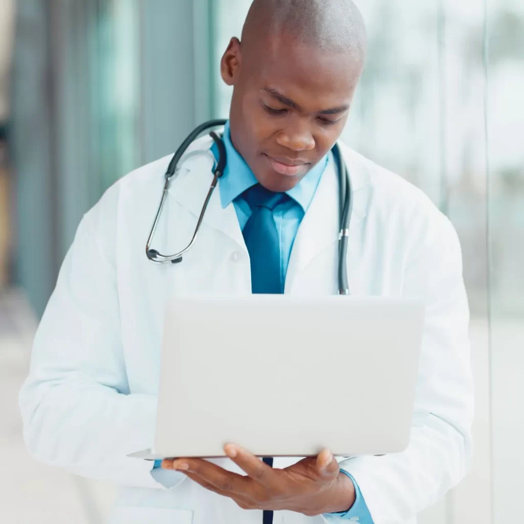 Sports medicine doctor speaking with a patient