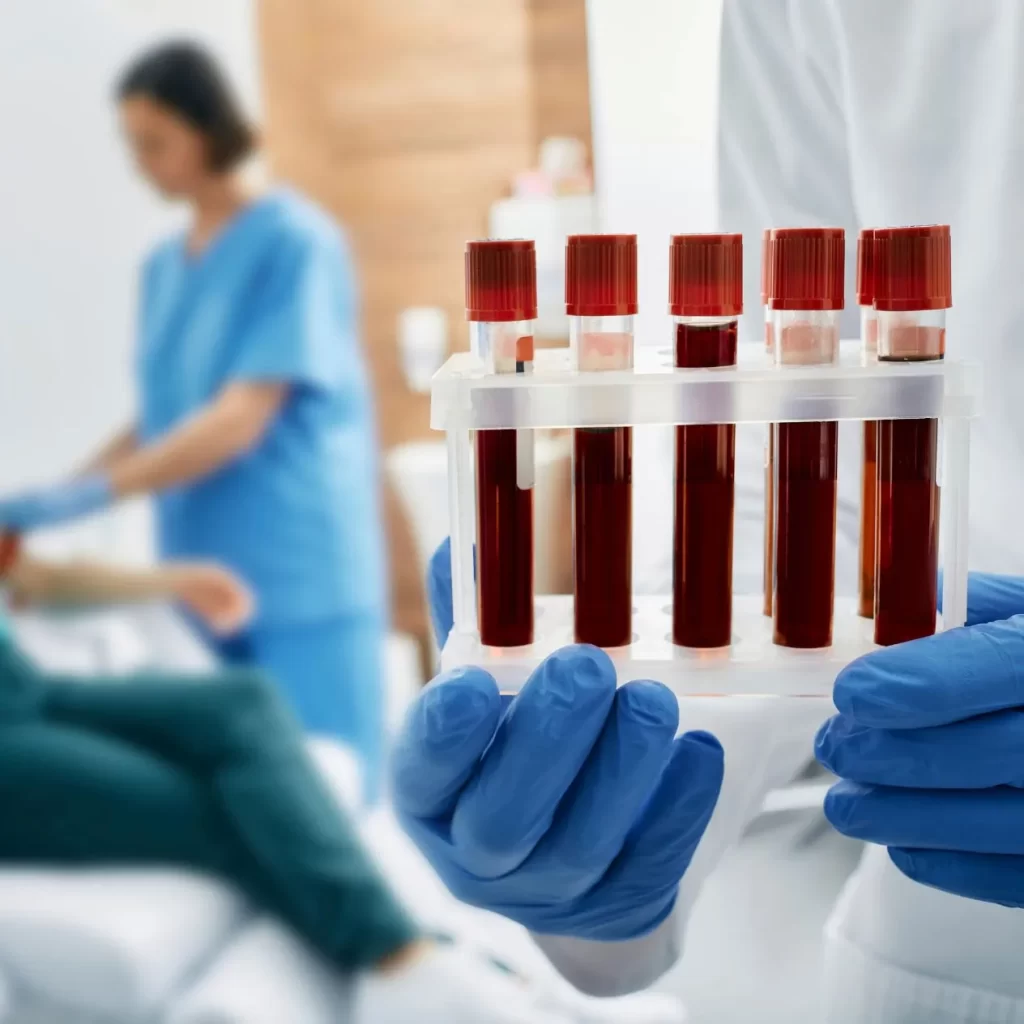 Clinic offering blood work laboratory tests for health testing
