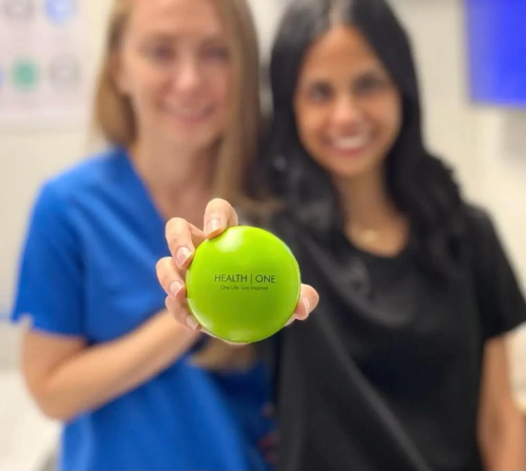 healthone logo on a ball