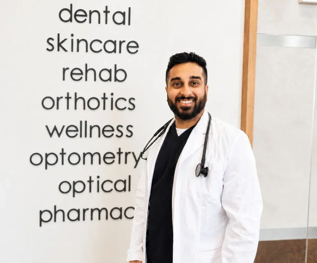 Book appointment with Walk in Doctor standing in front of healthcare services