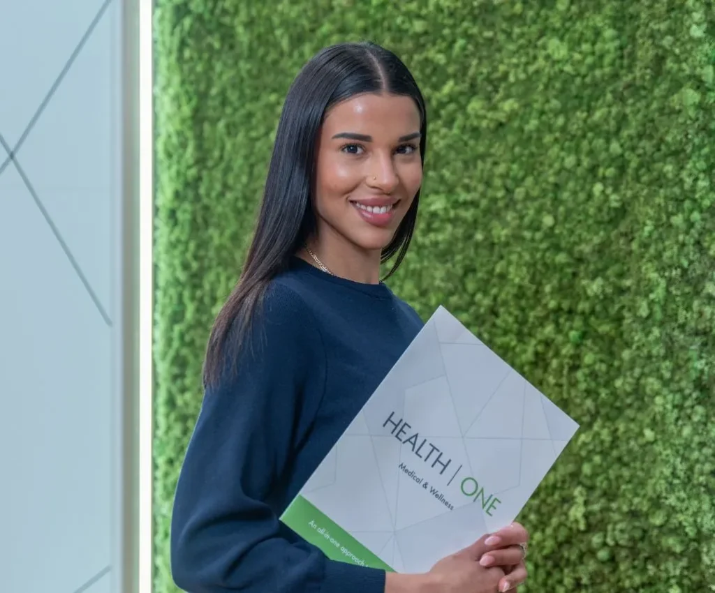 Job search candidate smiling at healthone
